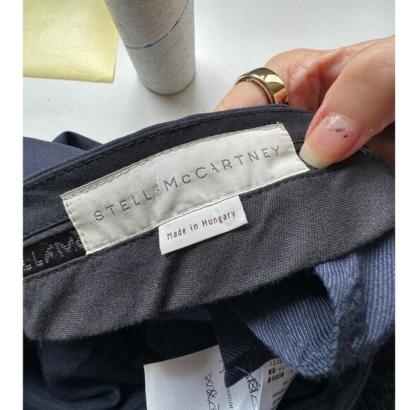 Stella McCartney Black Tailored Pants Women size 6 Slim Leg - Picture 8 of 13